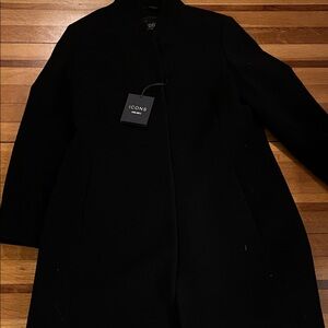 Cinzia Rocca ICONS luxury wool and cashmere Classic Black Coat